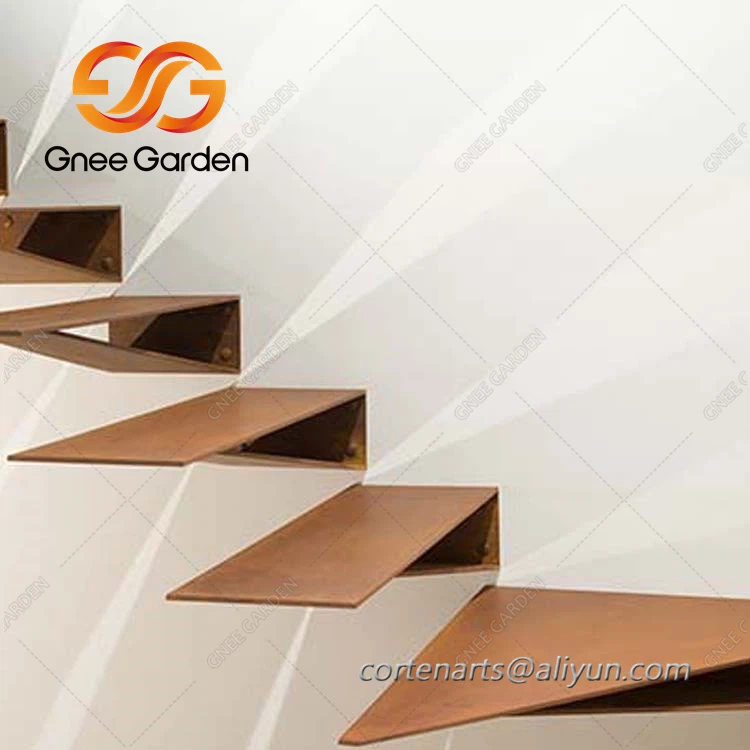 طراحی پله های ورودی استیل کورتن