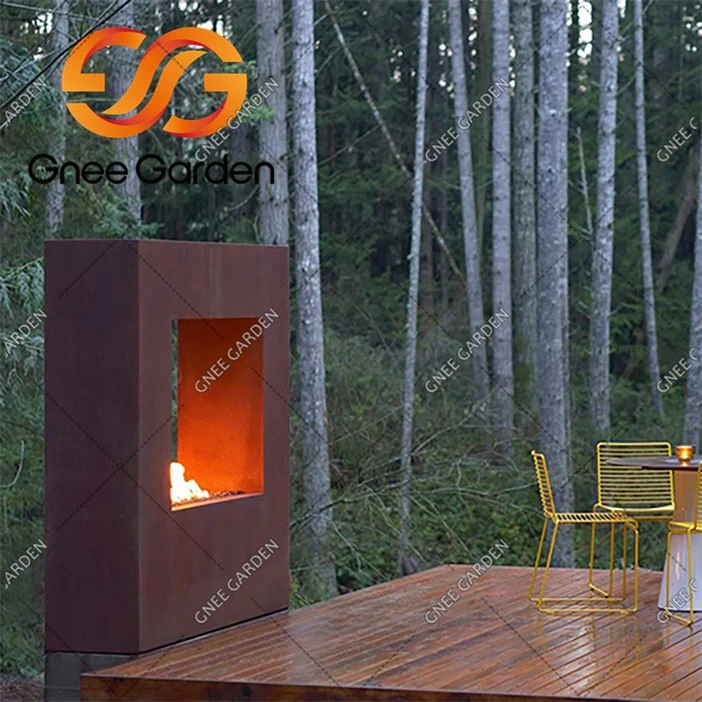 Corten Steel garden fire place(3)
