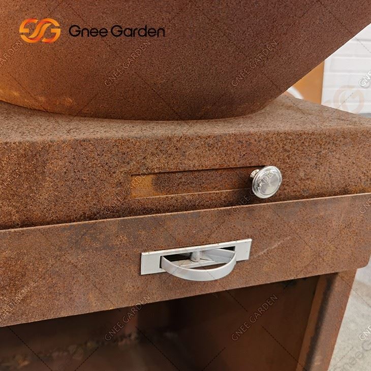 Outdoor Barbecue Grill Table Heavy Duty Corten Steel BBQ Fire Pits