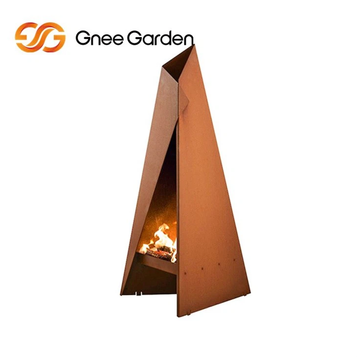 corten steel Outdoor Fireplace Irregular