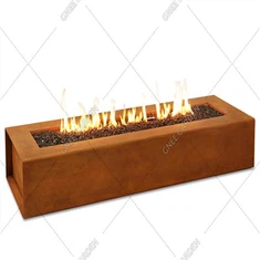 دکور حیاط فلزی زنگ زده کورتن استیل دور آتش منقل