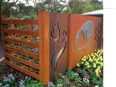 درب های کشویی Driveway Corten Steel Gate درب فلزی درب آهنی برش لیزری طرح های دروازه اصلی