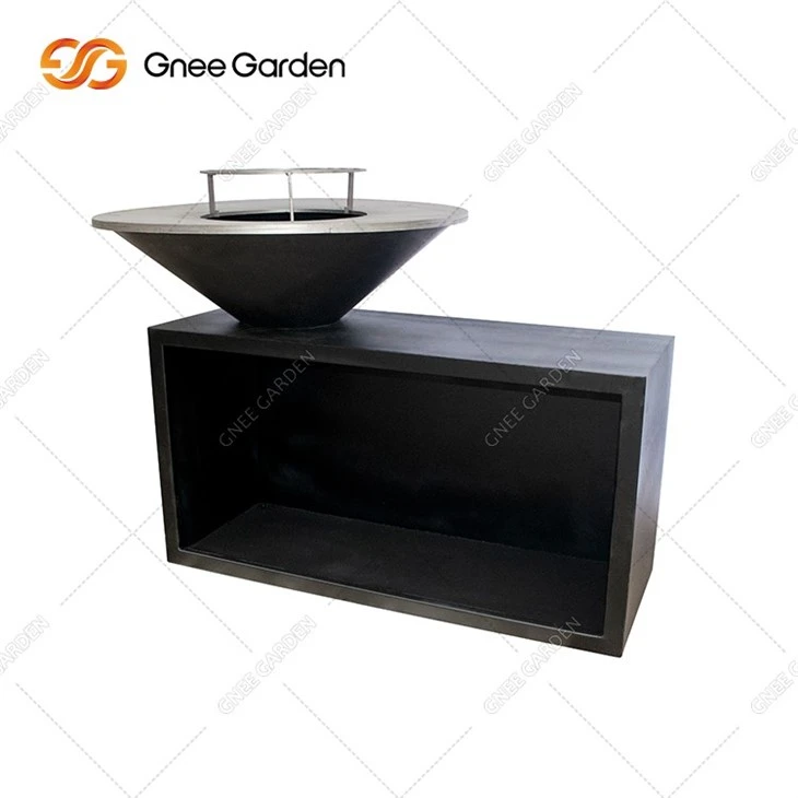 Patio Weathering Steel Rectangular Smokehouse BBQ