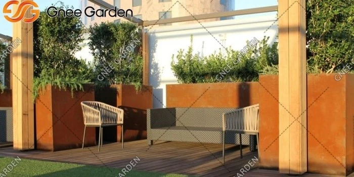 Corten steel commercial outdoor planters Corten steel commercial outdoor planters