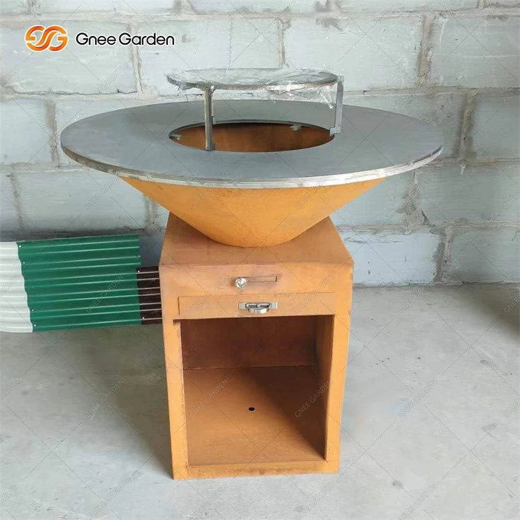 Corten Steel BBQ Grill Cabinet Corten Steel BBQ Grill Cabinet